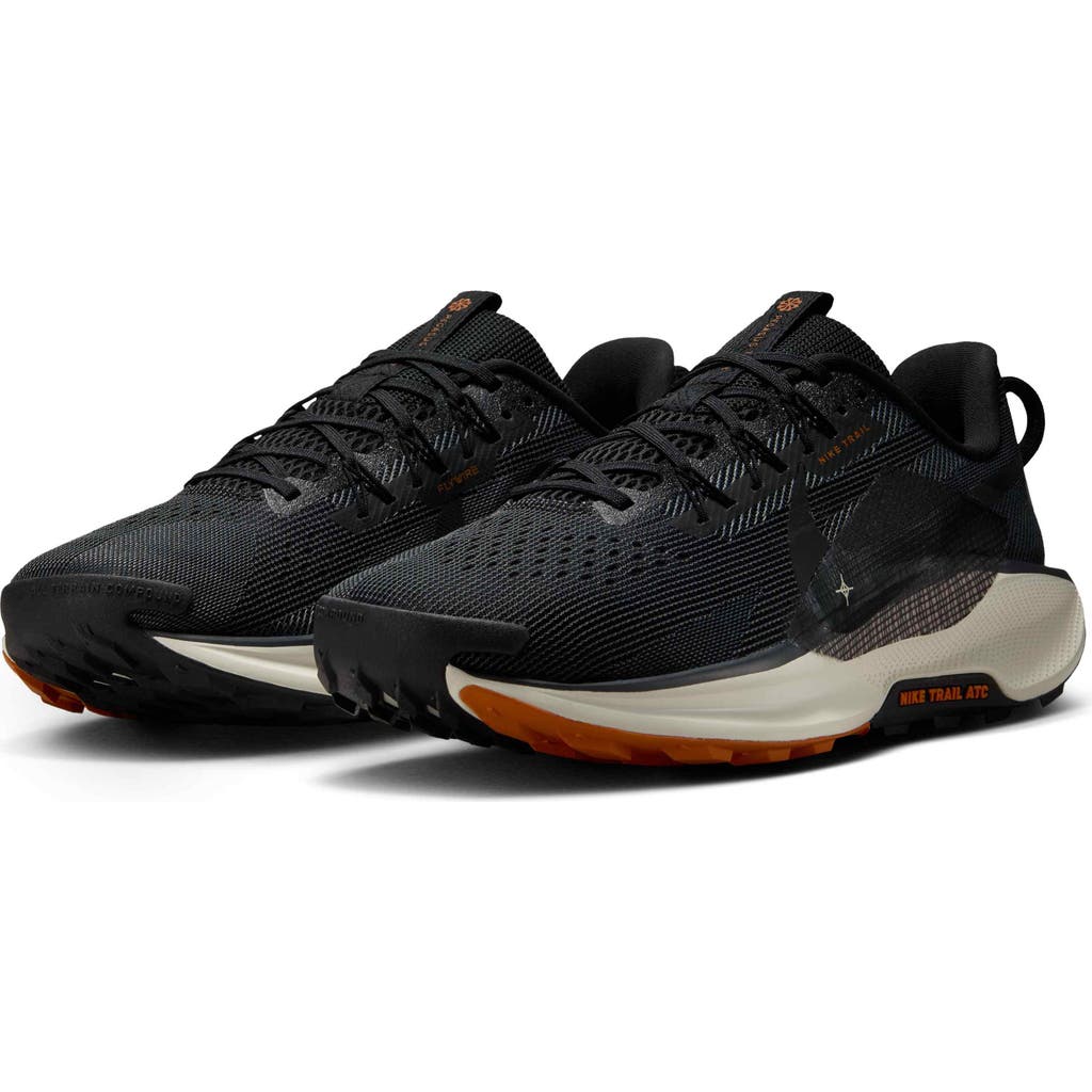 Nike Reactx Pegasus Trail 5 Running Shoe In Black/pale Ivory