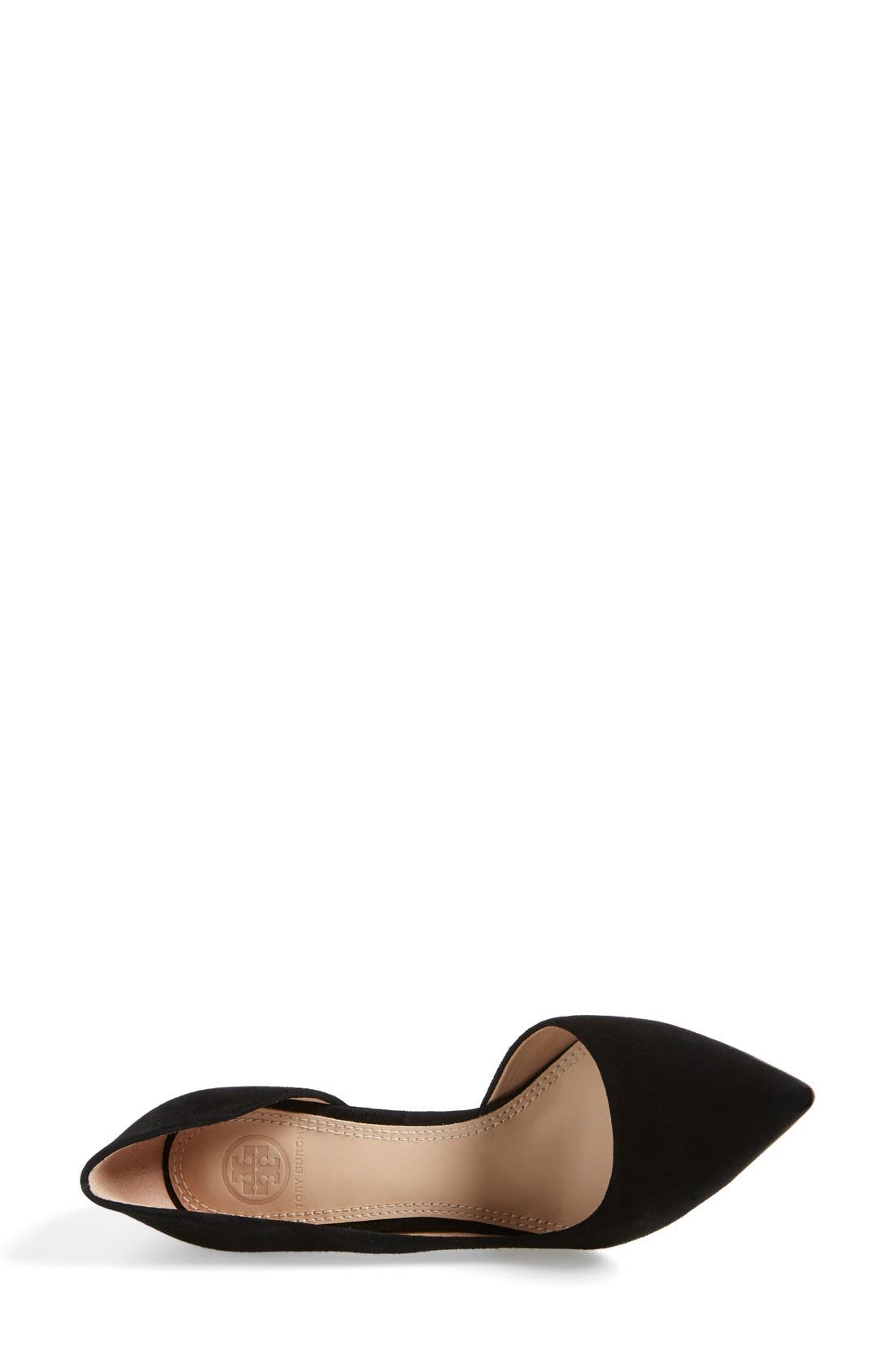 Suede d'Orsay Pump, Alternate, color, BLACK SUEDE