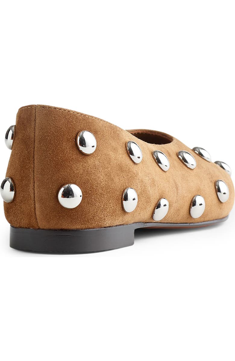 Madewell Mylie Stud Embellished Ballet Flat, Alternate, color, Dried Acorn