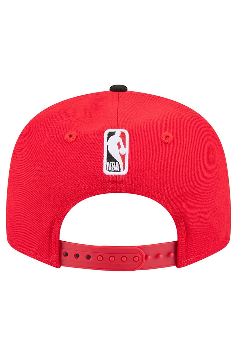 Men's New Era  Red Atlanta Hawks Two-Tone 9FIFTY Snapback Hat, Alternate, color, Red