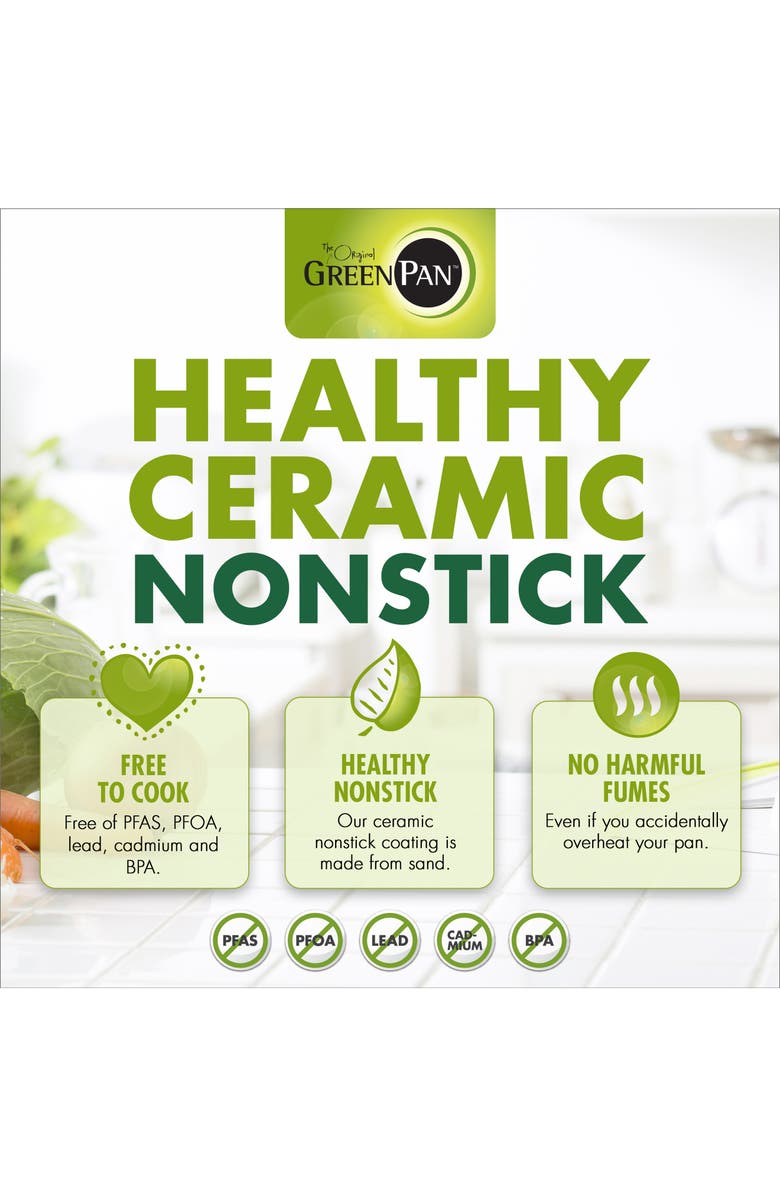 GreenPan Valencia 8-Inch Anodized Aluminum Ceramic Nonstick Frying Pan, Alternate, color, Grey