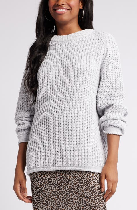 Slouchy Chenille Pullover Sweater
