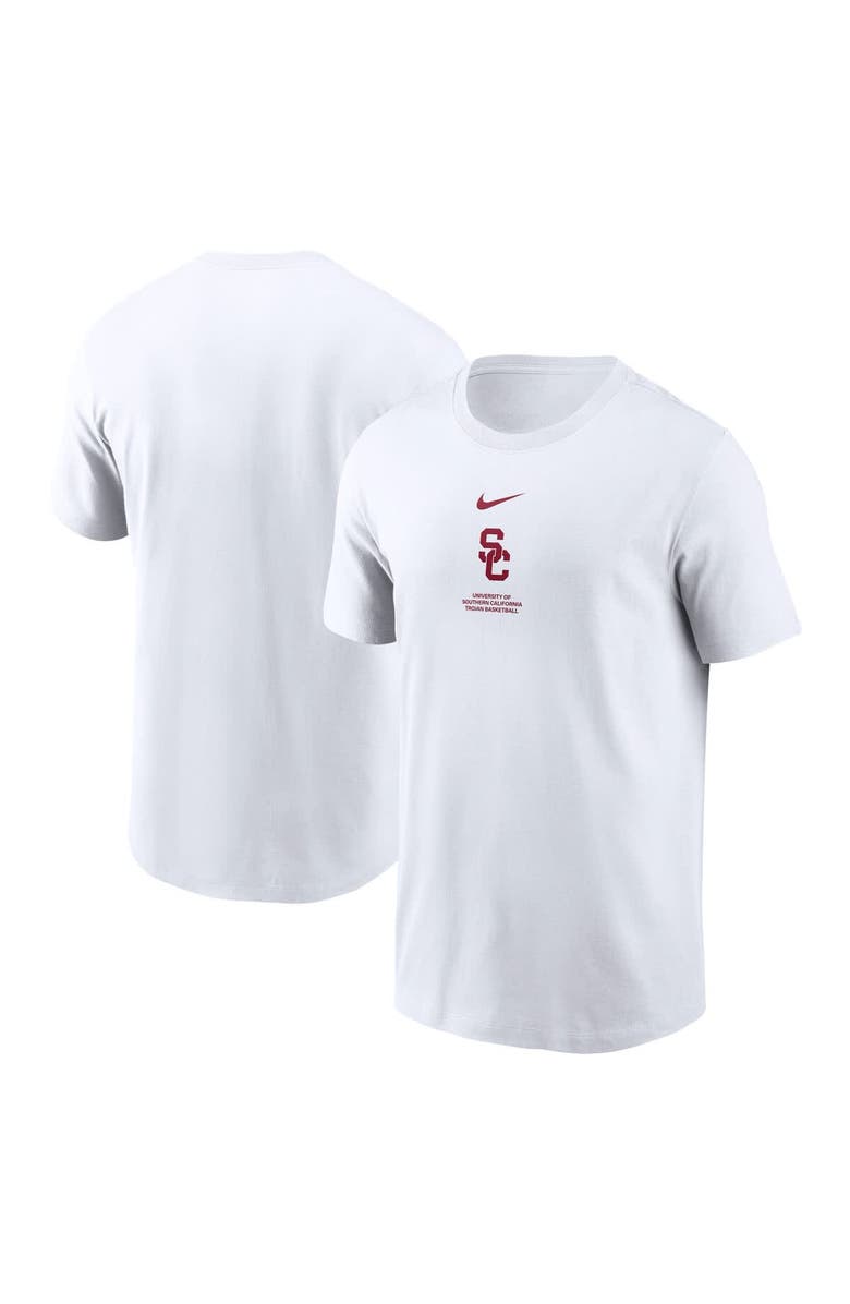 Nike Men's Nike White USC Trojans 2024 On-Court Basketball Performance T-Shirt, Main, color, White