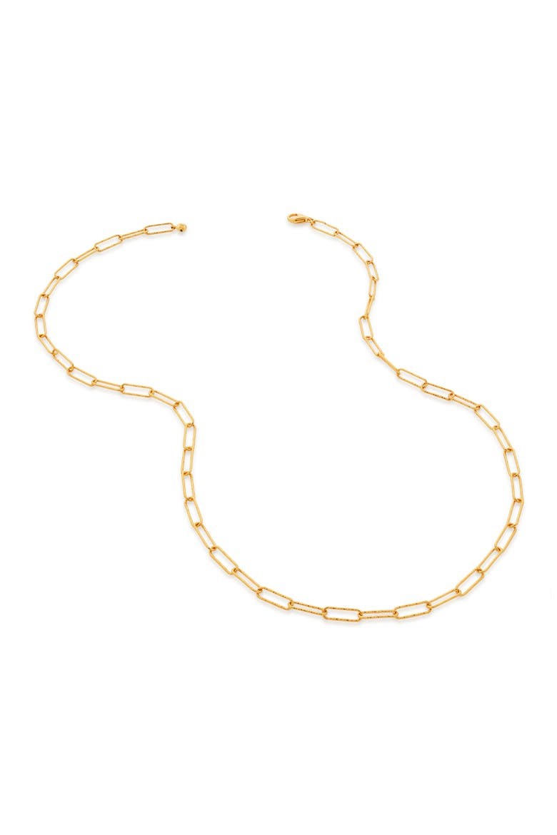 Alta Textured Chain Link Necklace, Alternate, color, YELLOW GOLD