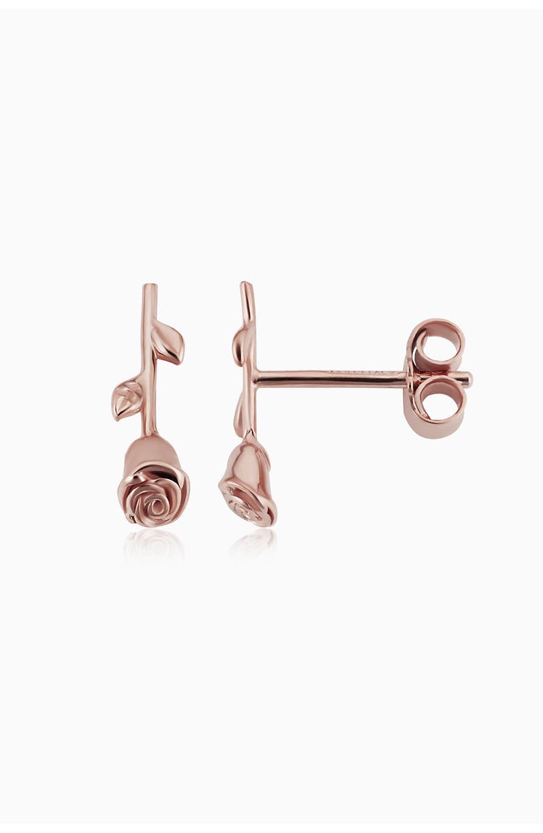 Oradina 14K Gold Kiss From A Rose Studs, Alternate, color, Rose Gold