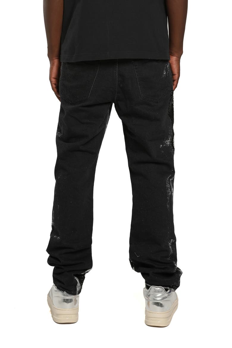 Beaded Palm Jeans, Alternate, color, BLACK