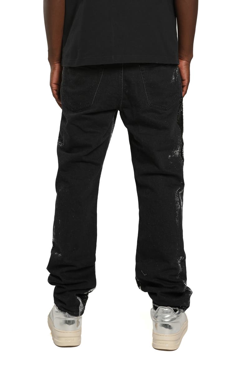 PURPLE BRAND Beaded Palm Jeans, Alternate, color, Black