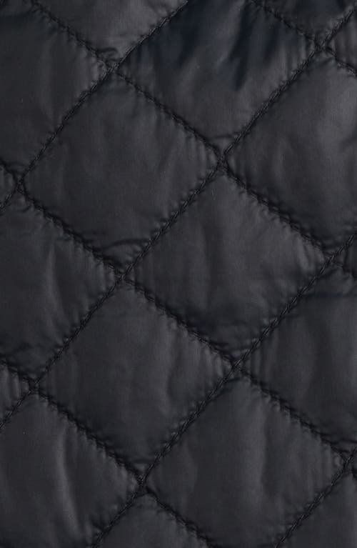 Eileen Fisher Corduroy Collar Quilted Jacket In Black