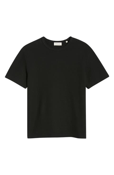 Textured Cotton Jacquard T-Shirt