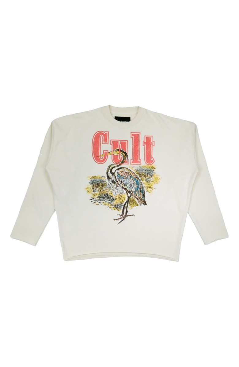 Cult of Individuality Novelty Cotton Fleece Sweatshirt, Alternate, color, Winter White