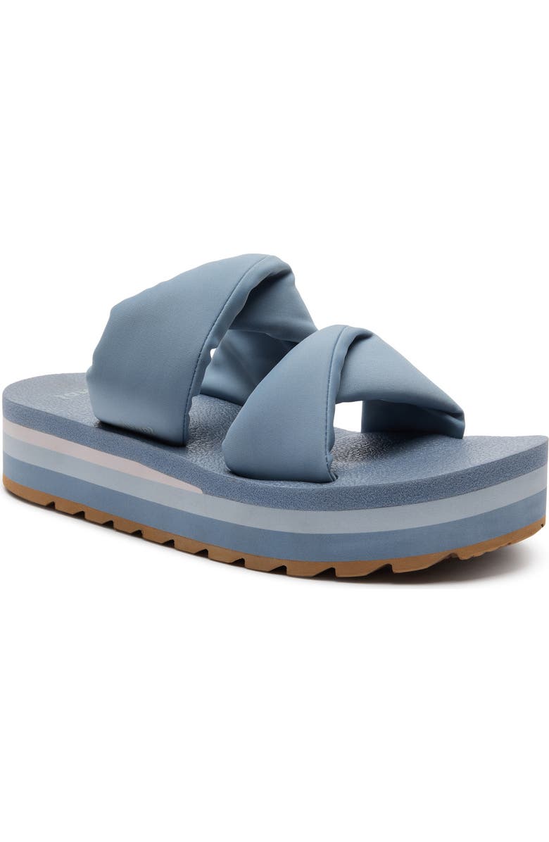 Sanuk Yoga Twist 'N Slide Sandal, Main, color, Denim Blue