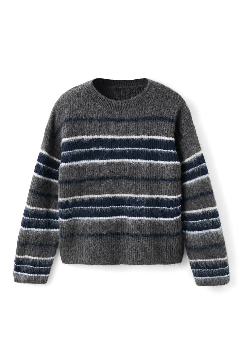 Stripe Sweater, Alternate, color, GREY