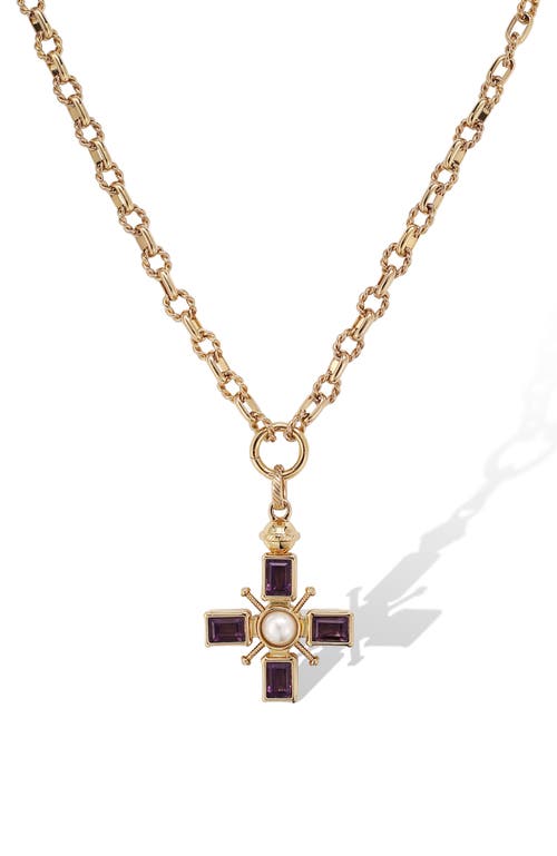 Rc Retro Chic Byzantine Cross Necklace In Gold