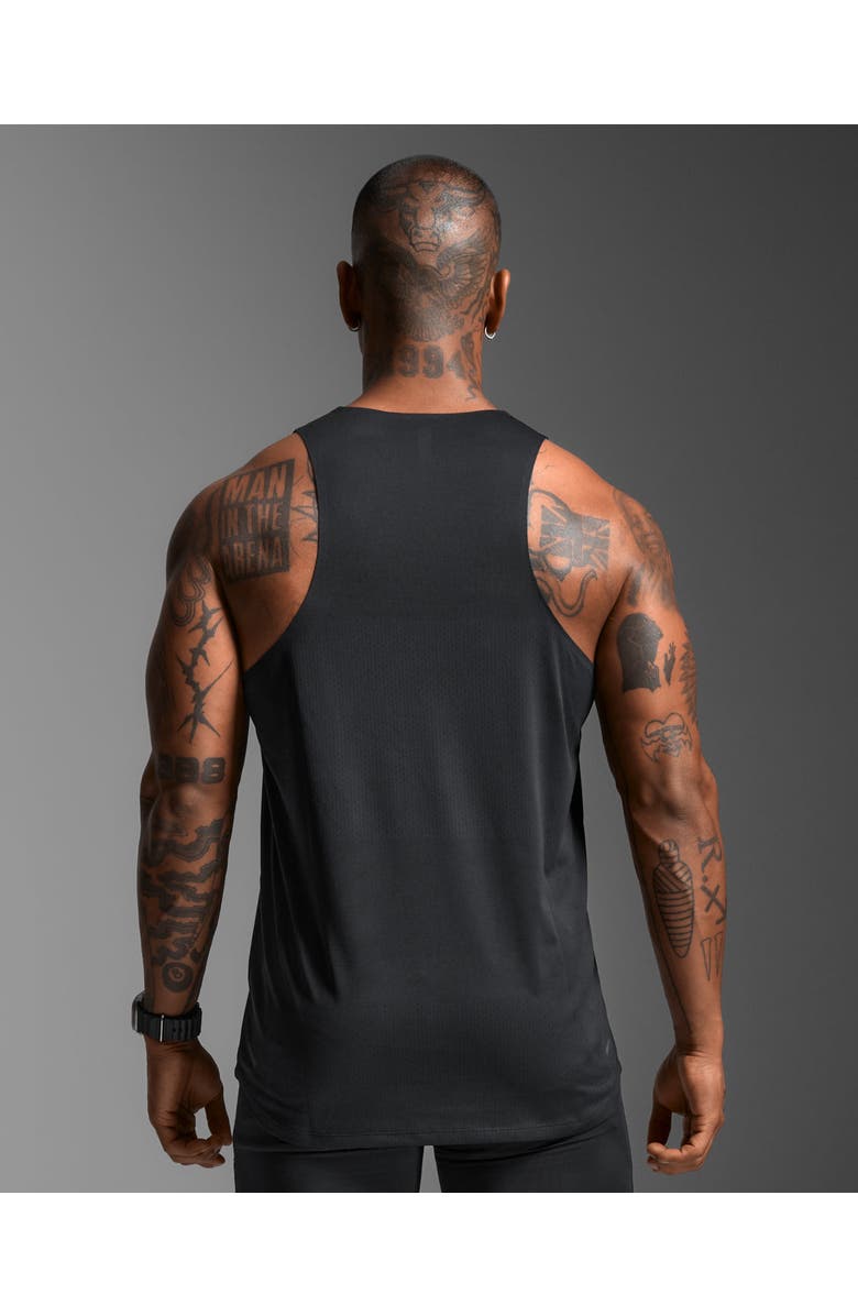 2XU Light Speed Tech Singlet, Alternate, color, Black/Black Reflective