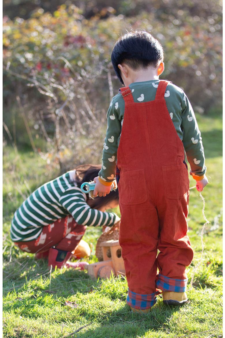 Kids' Corduroy Overalls, Alternate, color, RED