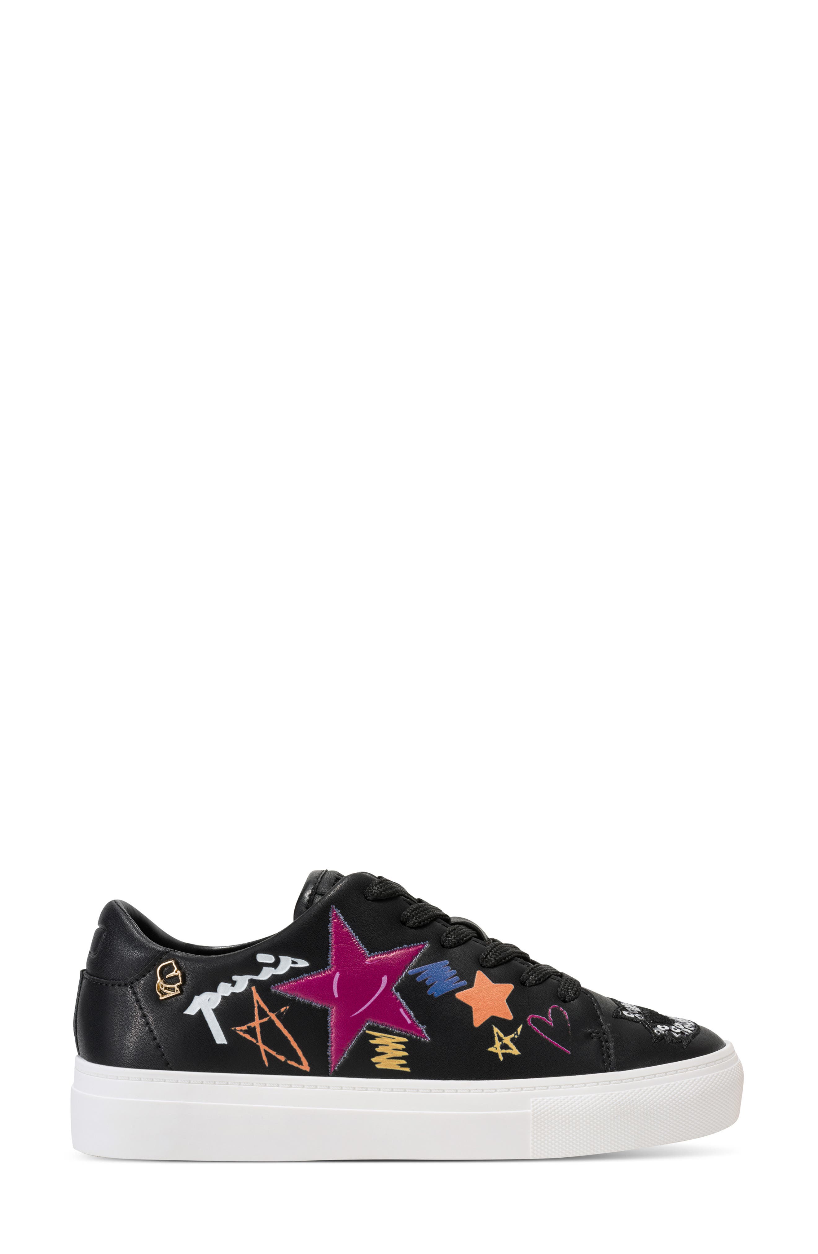 Cate Ikonic Sneaker, Alternate, color, BLACK
