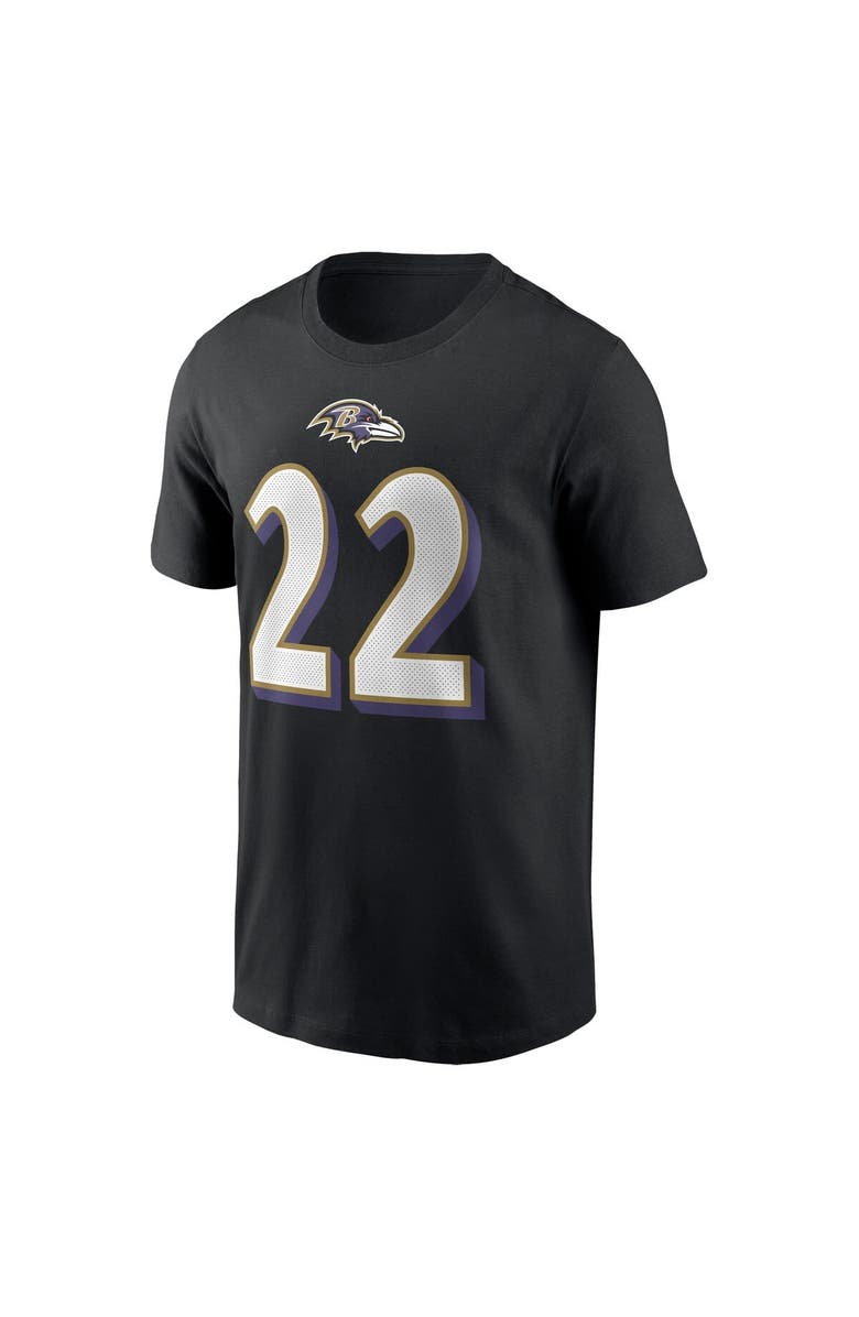 Nike Men's Nike Derrick Henry Black Baltimore Ravens Player Name & Number T-Shirt, Alternate, color, Black