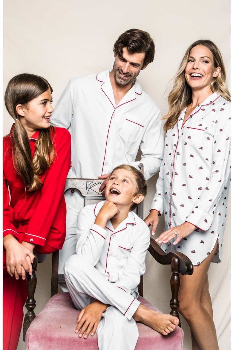 Classic Cotton Twill Pajama Set, Alternate, color, WHITE
