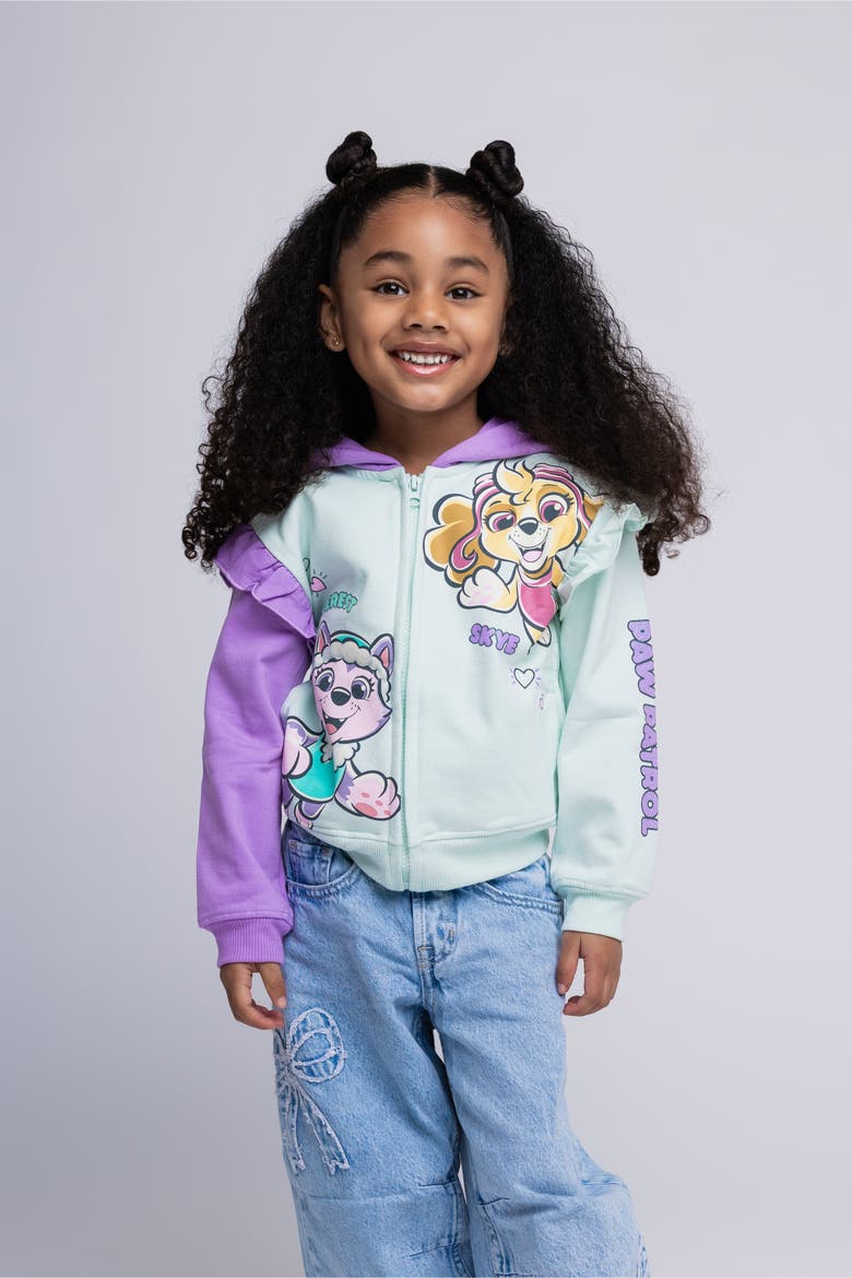 Fleece Zip-Up Hoodie, Alternate, color, Skye Everest Lilac