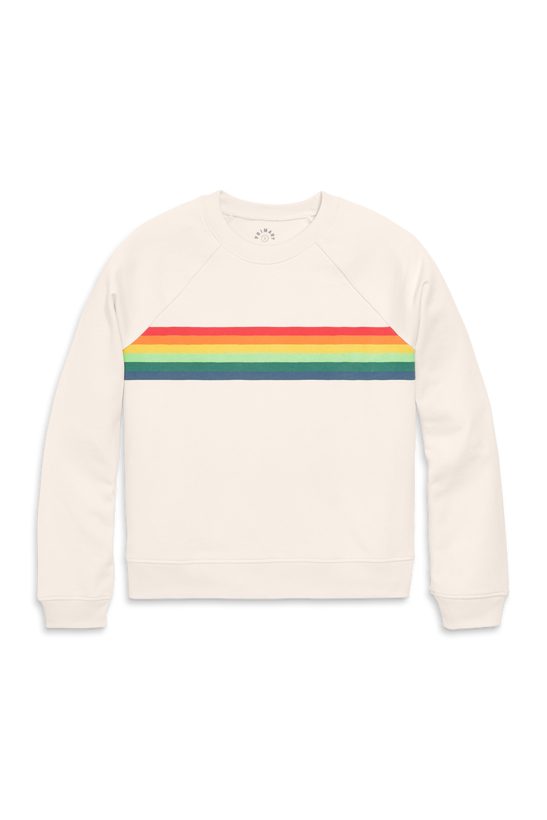 Women's Fit 24/7 Sweatshirt In Banner Stripe, Main, color, Oat Banner