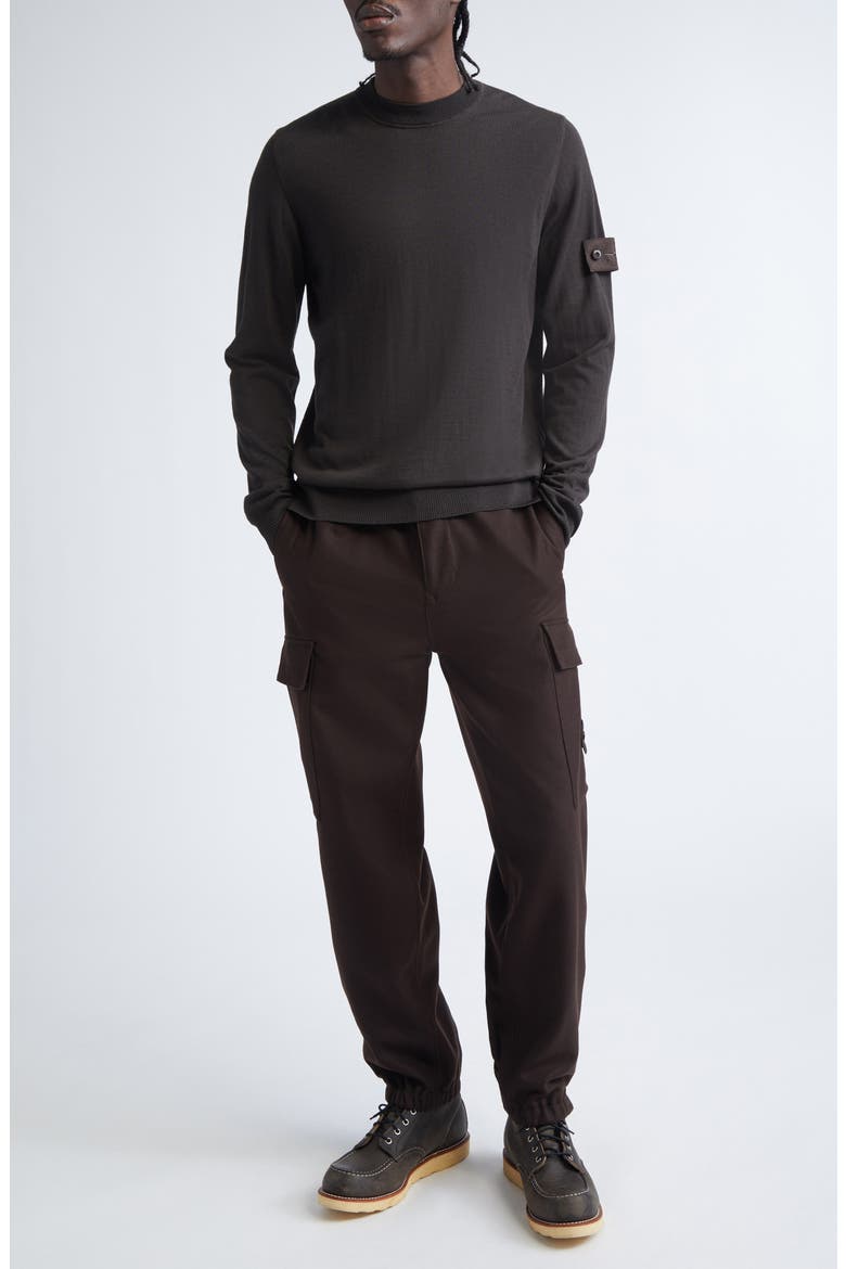 Ghost Virgin Wool Sweater, Alternate, color, DARK BROWN