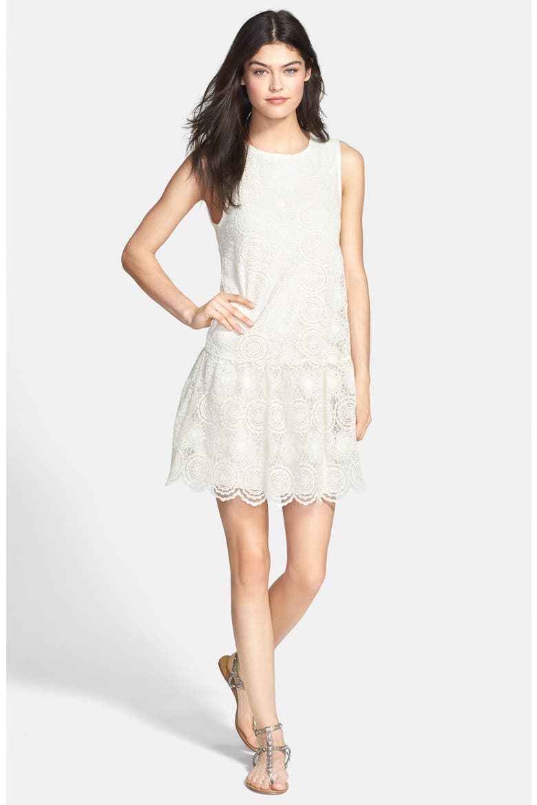 'Hanalei' Lace Drop Waist Dress, Main, color, NATURAL