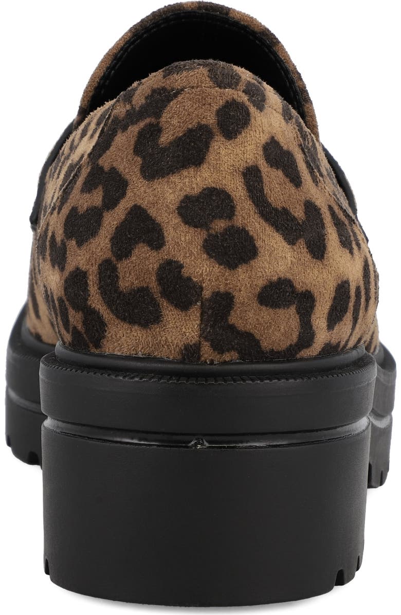 MIA Yoani Lug Sole Penny Loafer, Alternate, color, Leopard Print