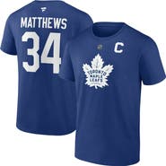 FANATICS Men's Fanatics Auston Matthews Blue Toronto Maple Leafs Authentic Stack Name & Number T-Shirt