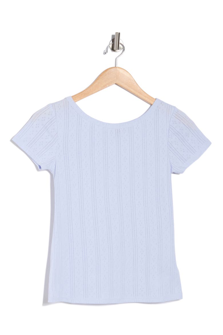 Boat Neck Pointelle T-Shirt, Alternate, color, COUNTRY AIR BLUE