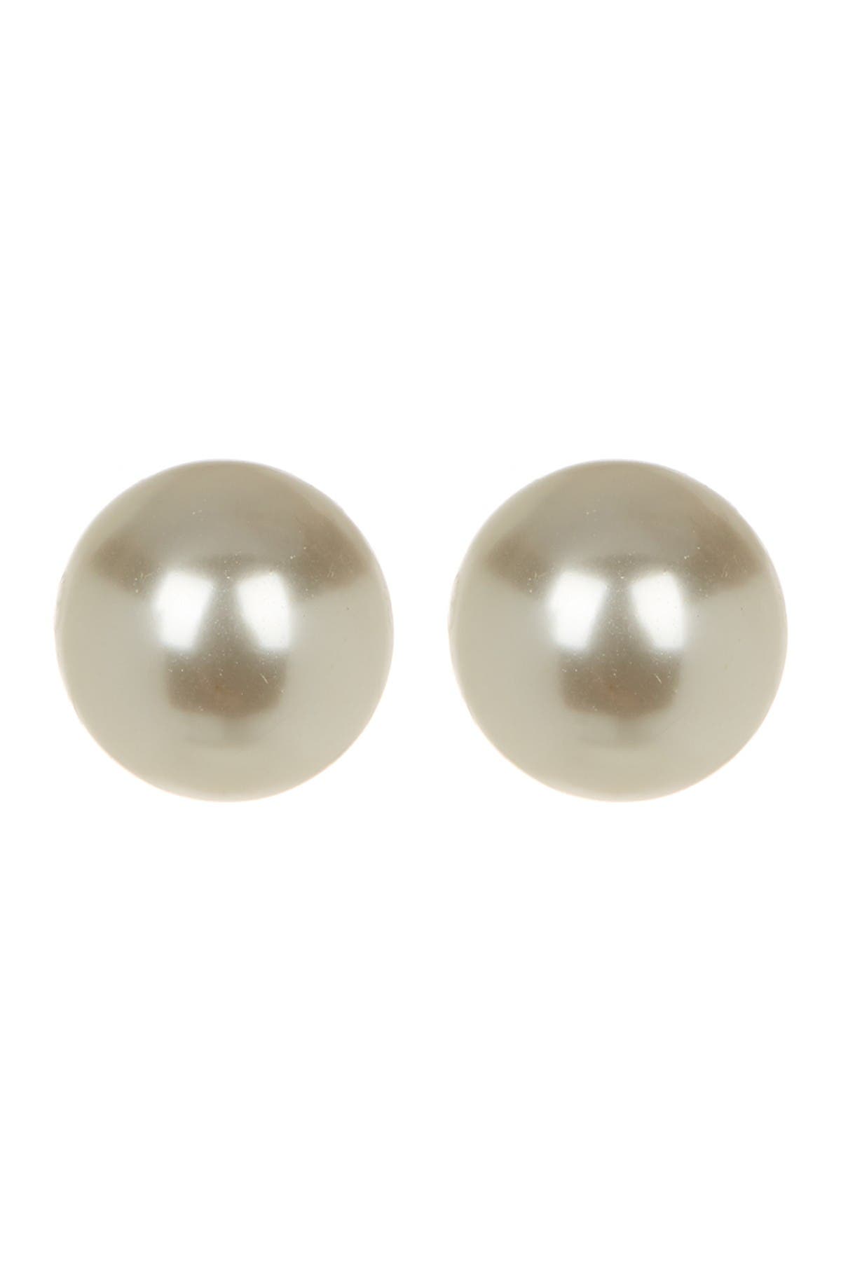 NORDSTROM RACK 12mm Sterling Silver Faux Pearl Stud Earrings
