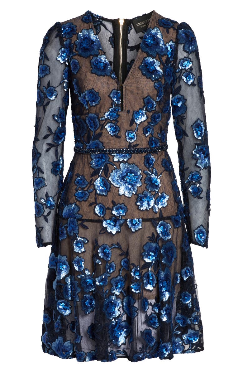 Bronx and Banco Sapphire Fit & Flare Cocktail Dress, Alternate, color,