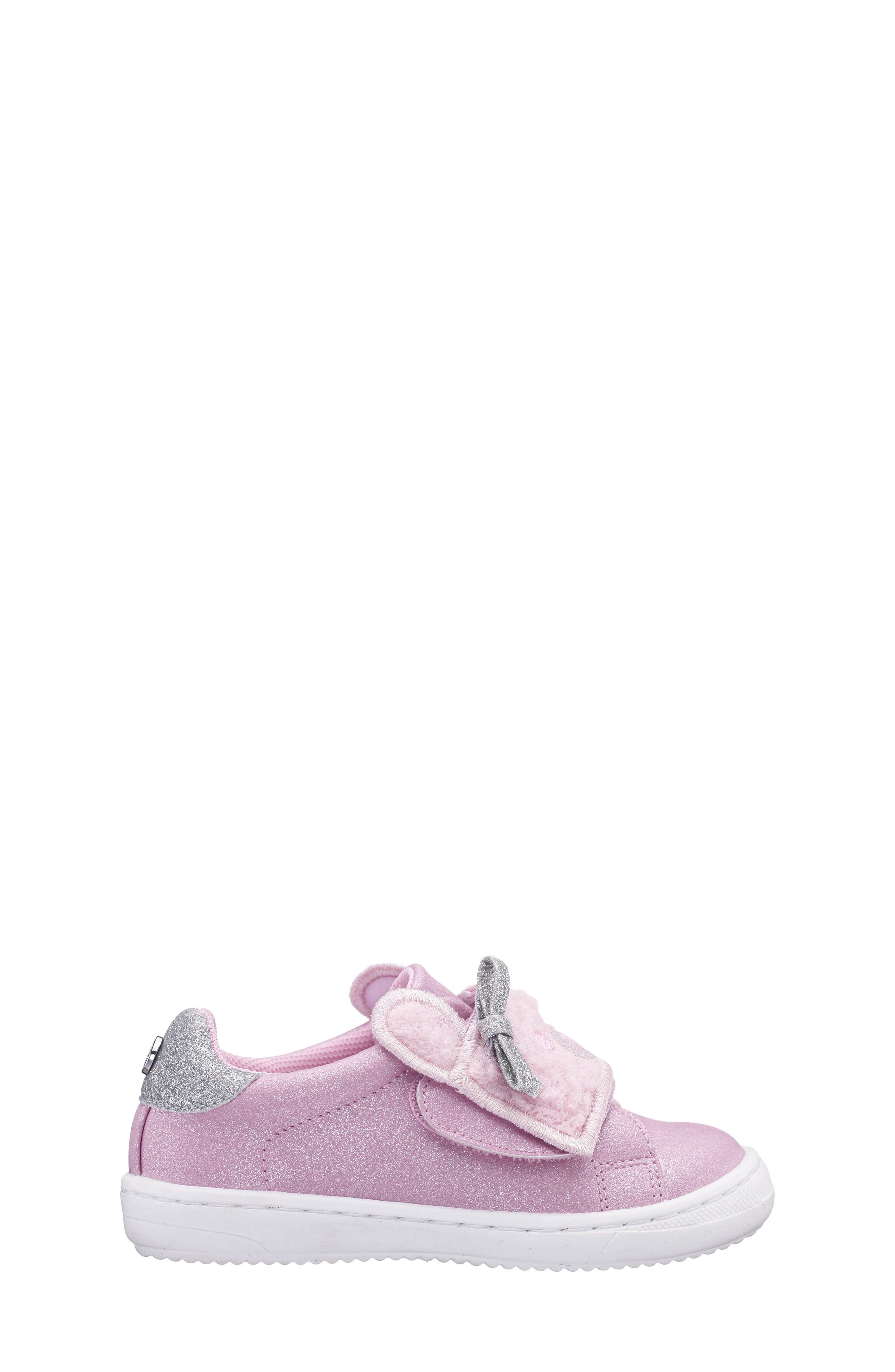 Kids' Barbra Teddy Bear Sneaker, Alternate, color, LT PINK SHIMMER SHERPA