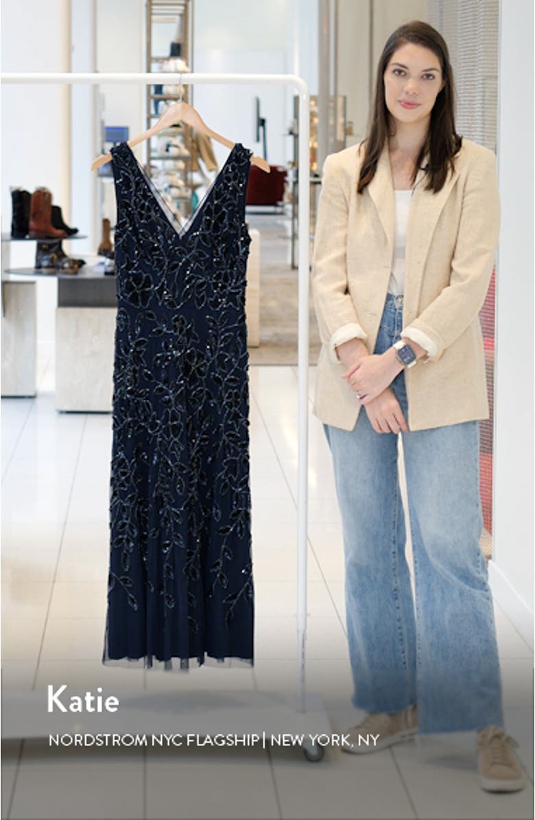 Beaded Sequin Cocktail Dress, sales video thumbnail