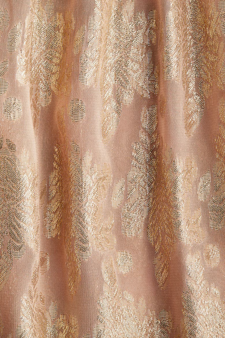 Oversized Jacquard-weave Blouse, Alternate, color, Beige/patterned