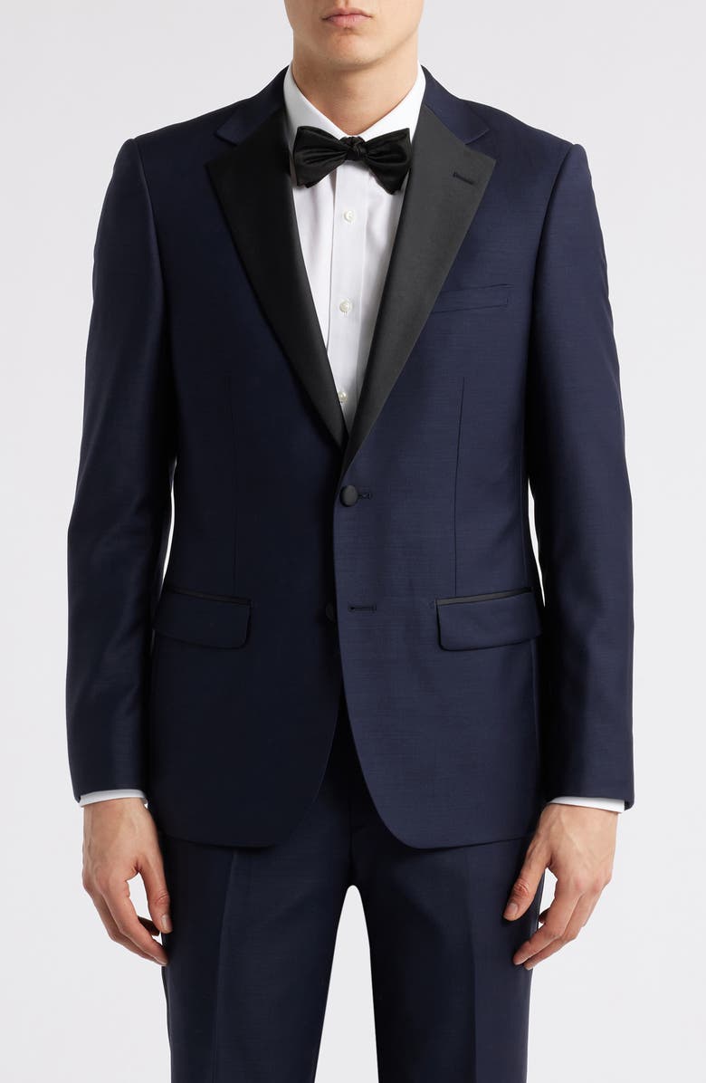 ZANETTI Matteo Slim Fit Navy Wool Tuxedo, Alternate, color, Navy