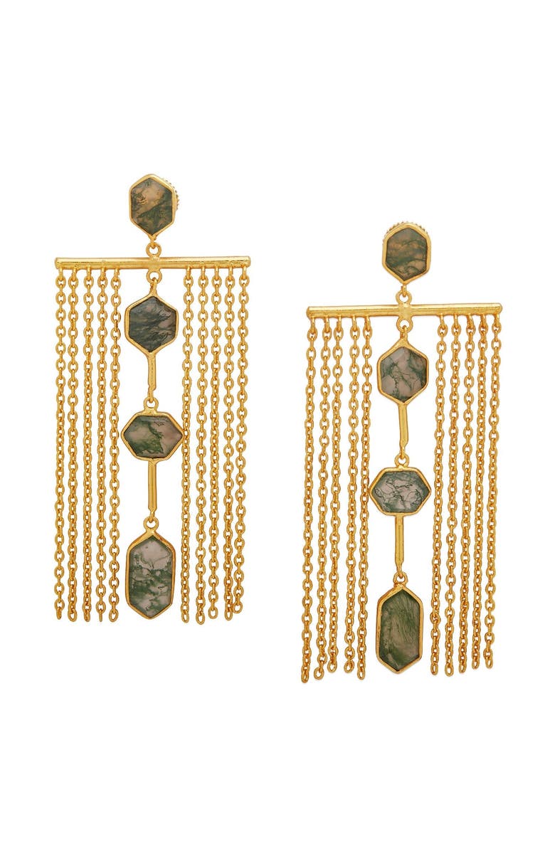 Dhwani Bansal ZELENA CHANDELIERS, Main, color, Gold Plated