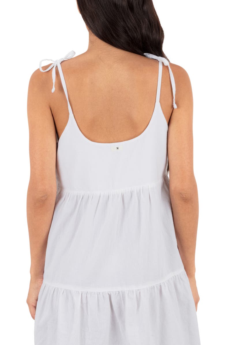 Hurley Tiered Cover-Up Minidress, Alternate, color, White