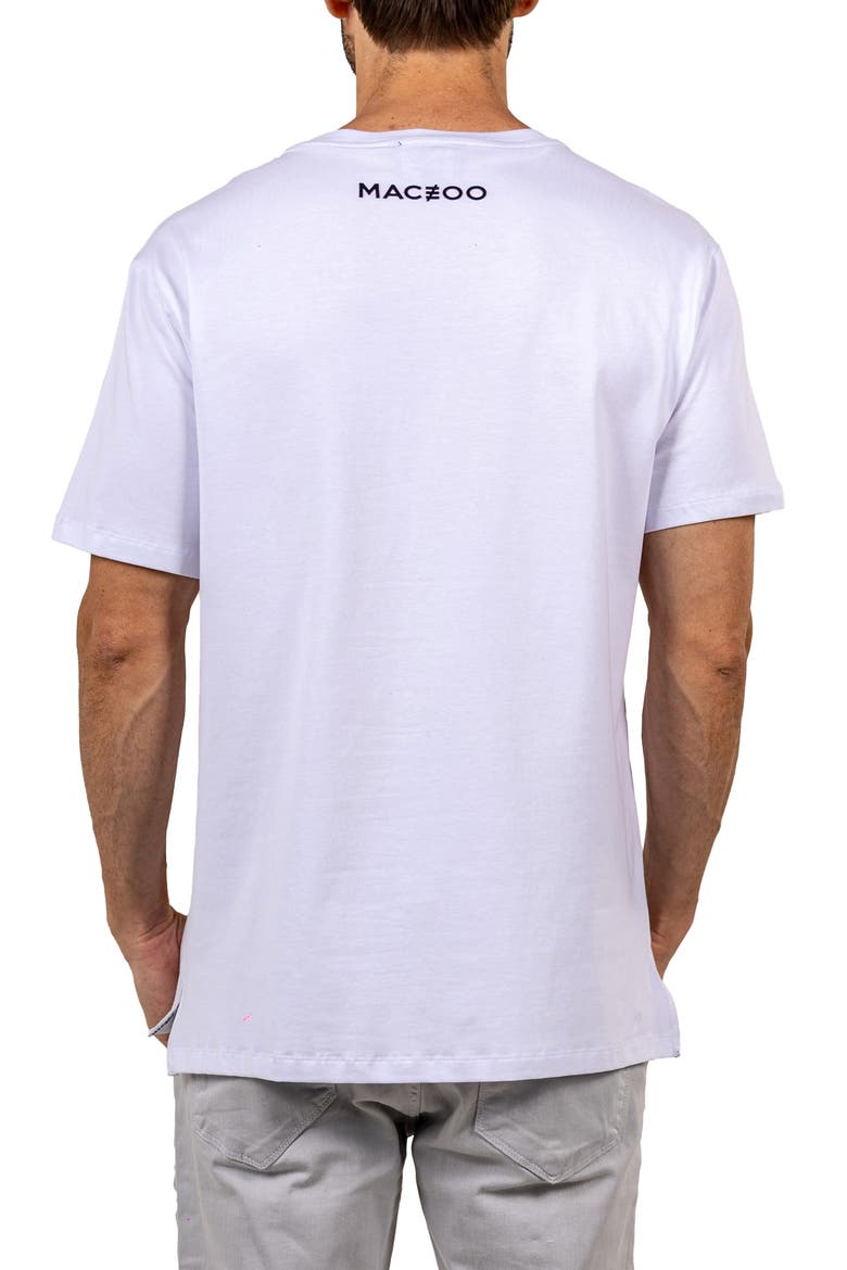Pixel Skull Cotton Graphic T-Shirt, Alternate, color, WHITE
