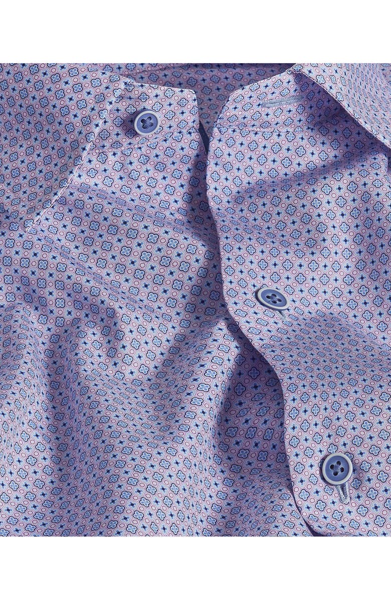 David Donahue Micro Geometric Print Sport Shirt, Alternate, color, 