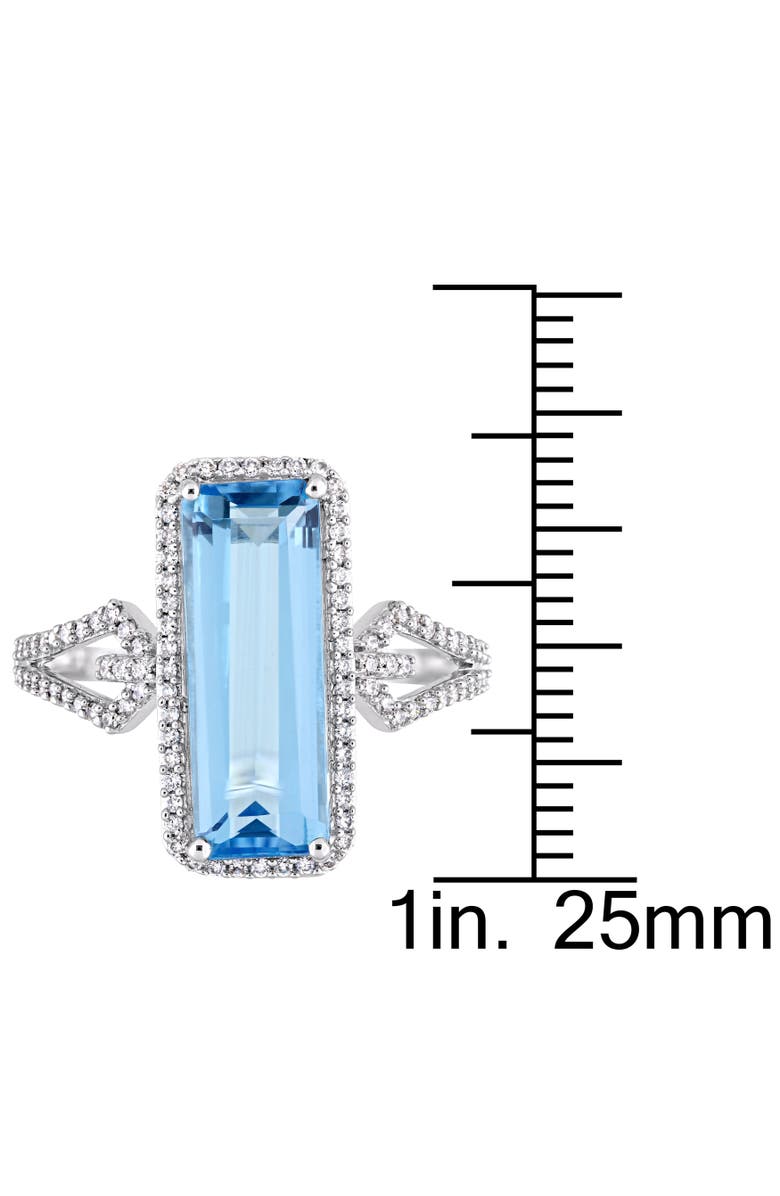 Julianna B. Topaz & Diamond Octagon Halo Ring 14k, Alternate, color, Topaz