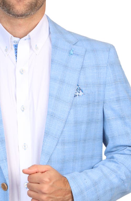 Tailorbyrd Shadow Plaid Sport Coat In Blue
