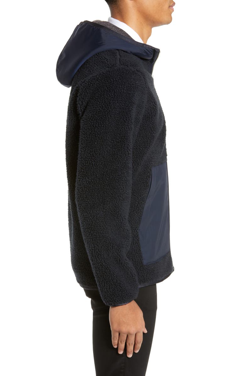Theory Polar Fleece Reversible Zip Hoodie, Alternate, color,