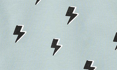 Miles The Label Kids' Lightning Bolt Stretch Organic Cotton Fleece Sweatshirt In Blue