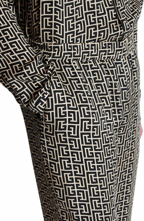 Balmain Monogrammed Flowing Trousers