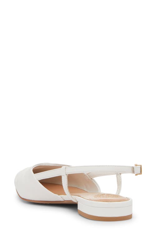Vince Camuto Agnes Pointed Toe Slingback Flat In Bianco