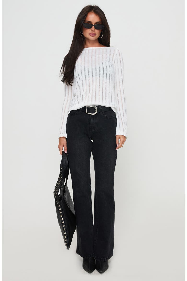 Tuppence Open Stitch Sweater, Alternate, color, WHITE
