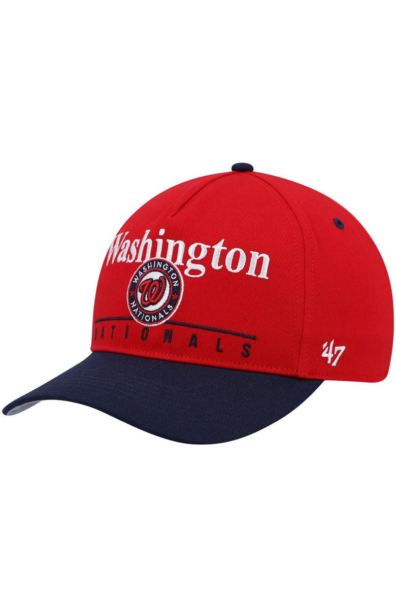 '47 Men's '47 Red/Navy Washington Nationals Retro Super Hitch Snapback Hat, Main, color,