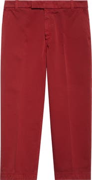 Thom Browne Cotton Twill Crop Chinos