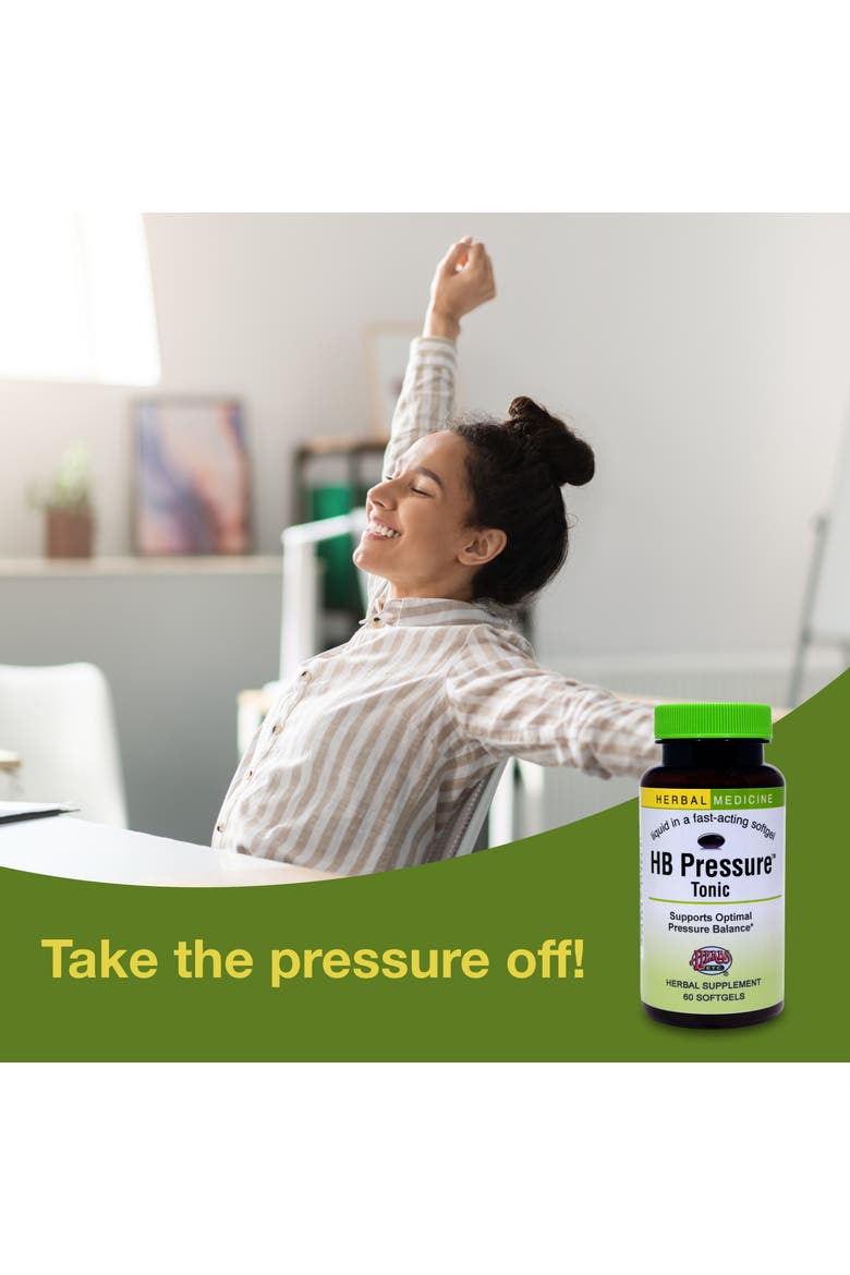 HB Pressure Tonic - Healthy Blood Circulation Support Supplement - Aid Cardiovascular Health - Herbal Supplement for Natural Energy Support - Gluten-Free - 60 Softgels, Alternate, color, No Color