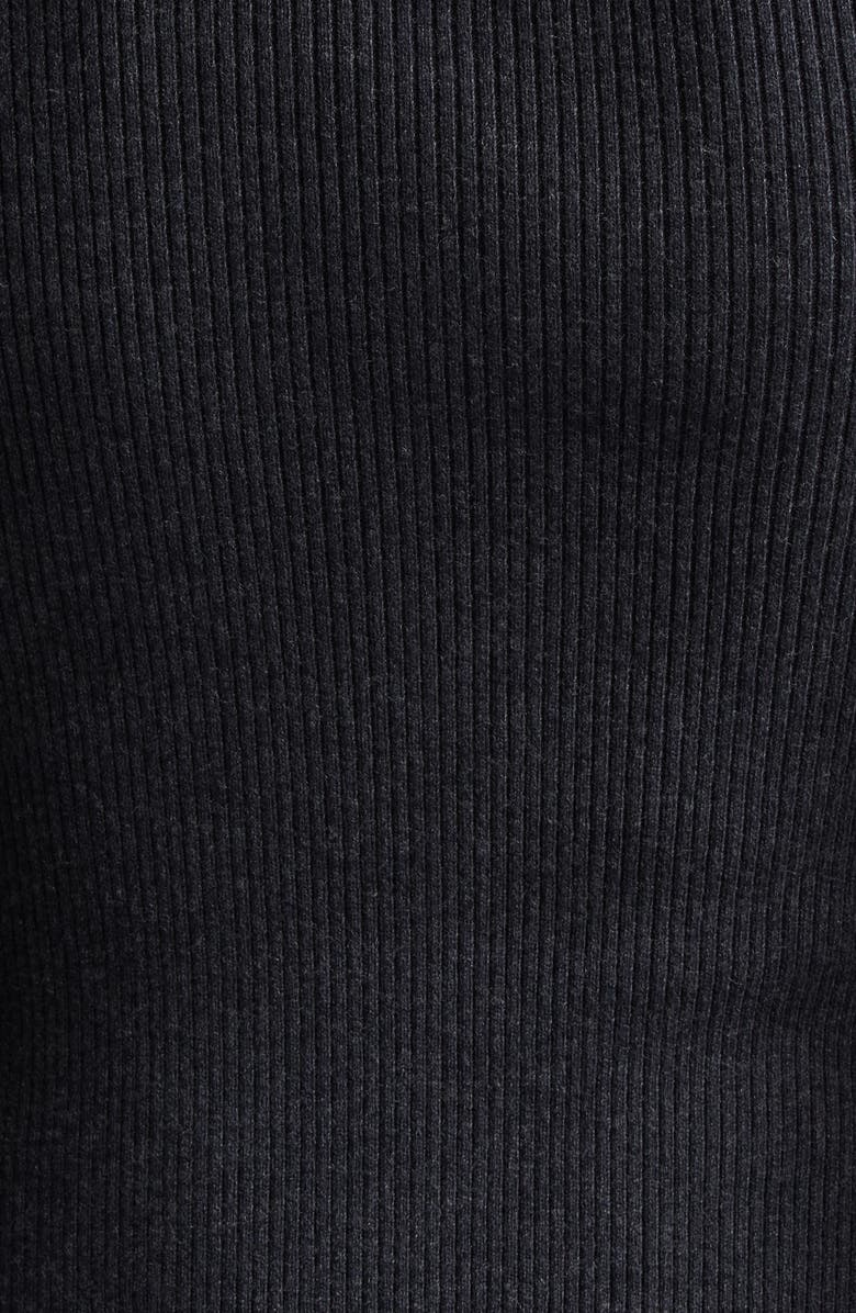 STAUD Craftsman Rib One-Shoulder Sweater Dress, Alternate, color, Nocturne